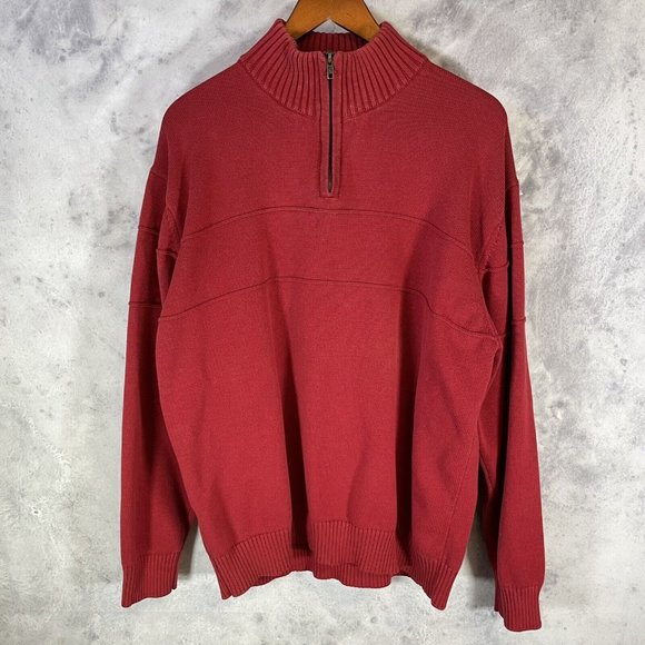 Vintage Pendleton Sweatshirt - Mens Large - 1/4 Zip Mock Neck D2 - Picture 1 of 6